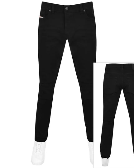 Men's Diesel D-luster Slim Tapered Jean Washed Black 0elay