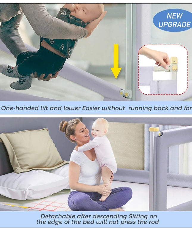Bed Rails for Toddlers 150 cm (Gray- One Side)