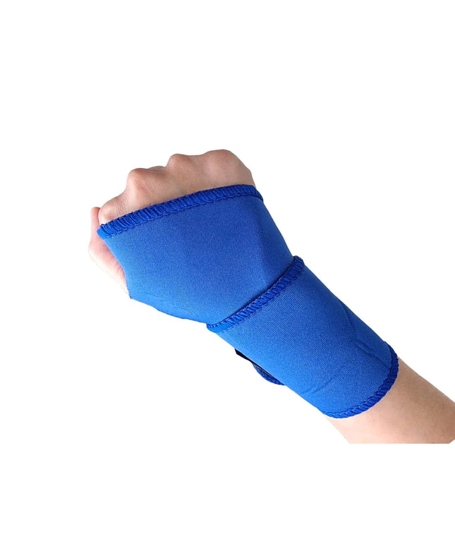 Image of a Weilong Wrist Support worn on a person's wrist, showcasing its design and comfortable fit.