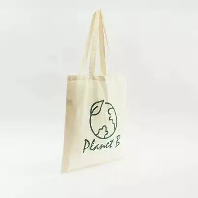 Gloo Planet B printed fold-up shopper bag made from sustainable materials. Bag is folded and displayed against a white background. Gloo Planet B eco-friendly shopper bag with colorful print, folded compactly on a white background. Perfect for reducing pla