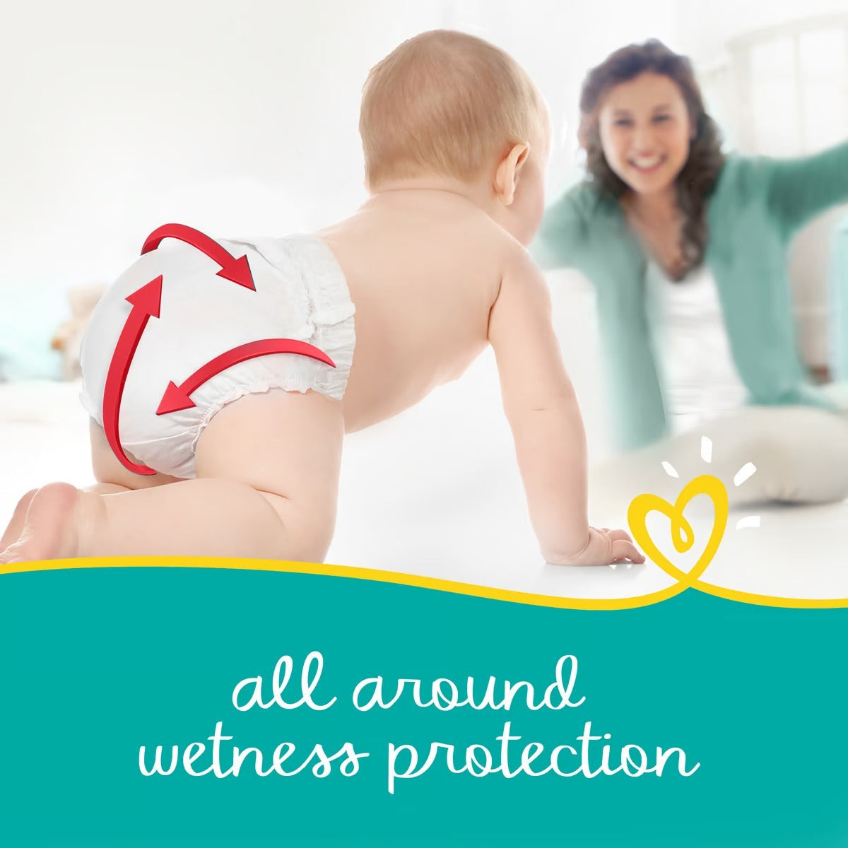 Pampers Baby Basic Size 2 Diapers - Pack of 4, Up to 8kg