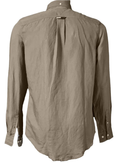 Tommy Hilfiger Men’s Long Sleeve Shirt, DARK BIEGE