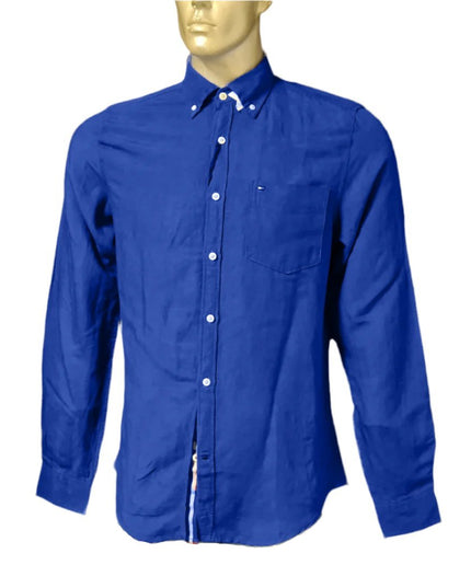 Tommy Hilfiger Men’s Long Sleeve Shirt, BLUE