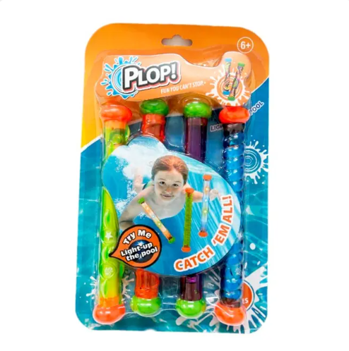 Plop™ Dive Sticks For Kids Swimming Pool Toys Underwater Training Sticks Safe & Durable Water Game Set For Summer Fun