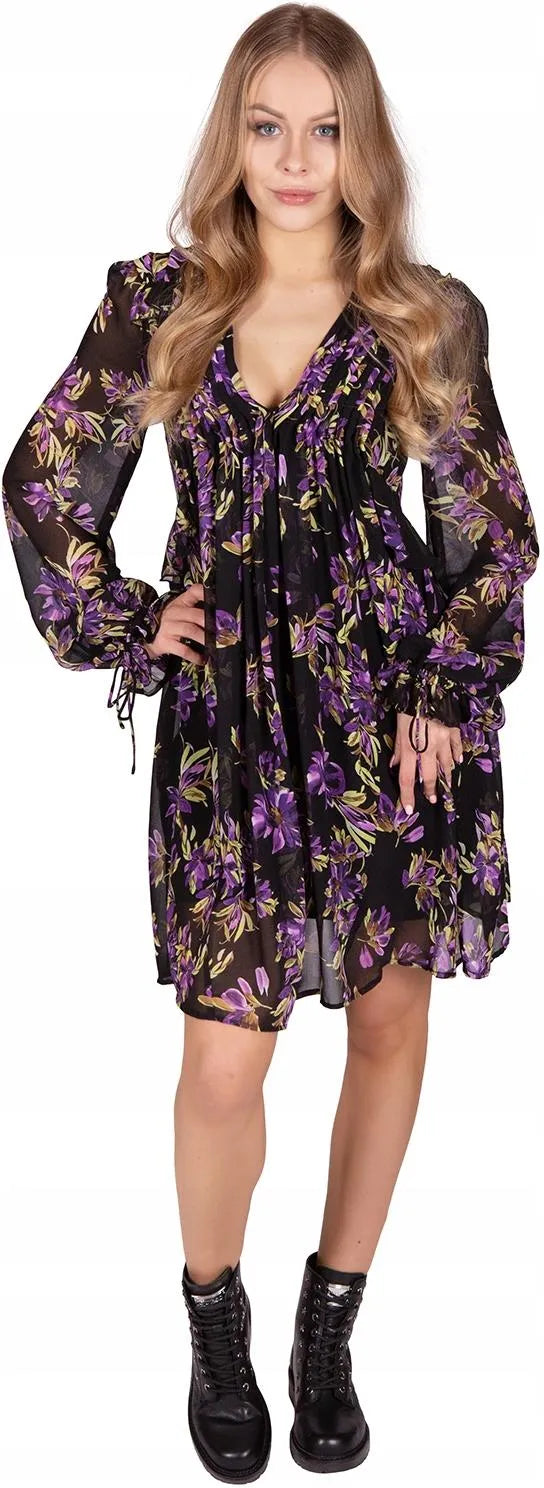 Guess Women'S Cornelia Floral Mini Dress – Black