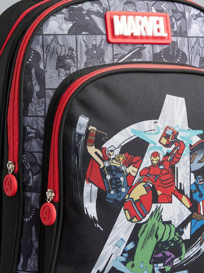 Avengers Print Backpack With Adjustable Shoulder Straps And Zip Closure