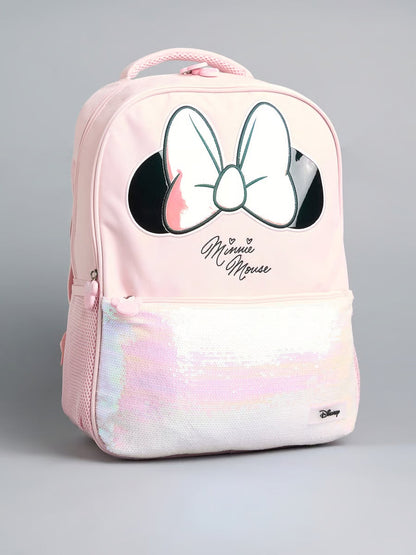 Minnie Mouse Detail Backpack With Adjustable Shoulder Straps