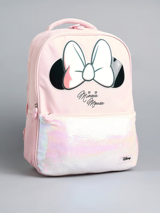 Minnie Mouse Detail Backpack With Adjustable Shoulder Straps