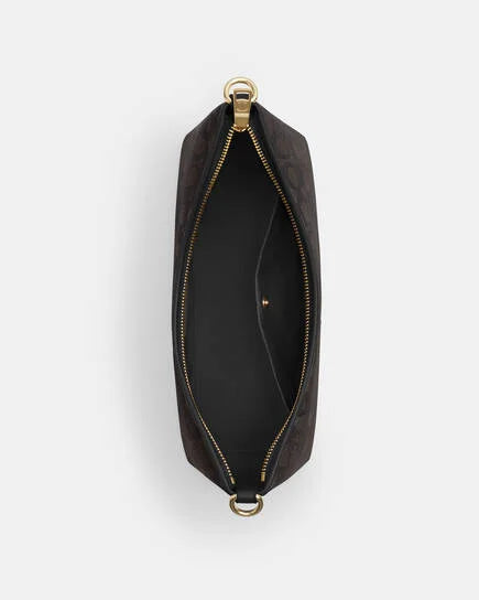 Coach Laurel Shoulder Women Bag In Signature Canvas Dark Brown Im/Brown/Black