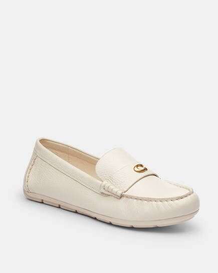 Coach Jocelyn Leather Loafer White Cw980