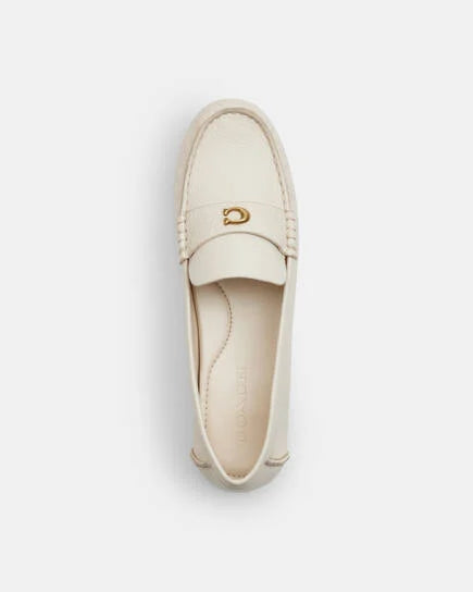 Coach Jocelyn Leather Loafer White Cw980