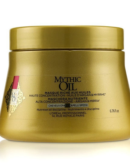 L'Oreal Professionnel Mythic Oil Oil Rich Masque High Concentration Argan Oil with Myrrh (Thick Hair) 200ml/6.76oz