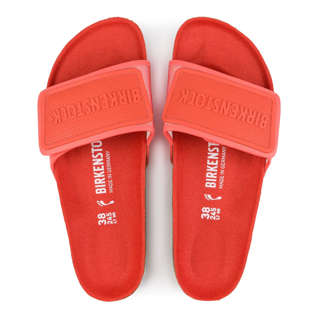 Birkenstock Narrow Wine Fit Sliders With Branding ( Without Box )