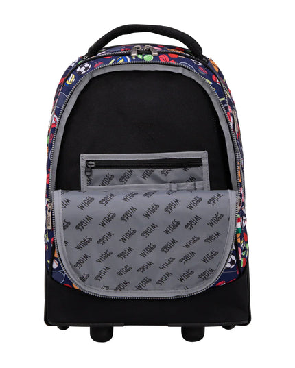 Wires All Sport Wires Big Wheel School Bag Trolley Set of 3 - Lunch Bag &amp; Pencil Case - W24535
