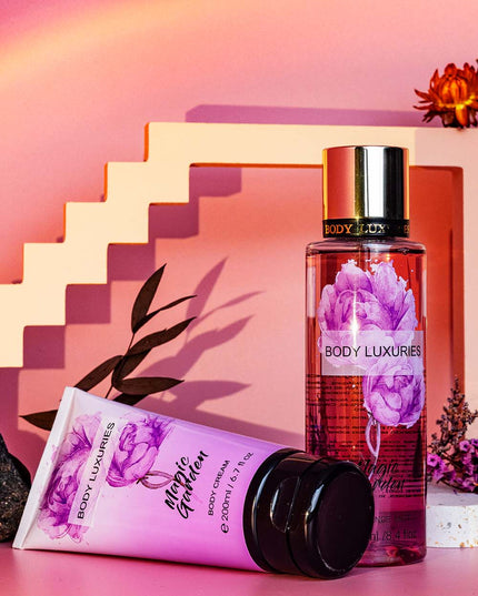 Body Luxuries Magic Garden 200ml Body Cream + 250ml Fragrance + 350ml Shower Gel