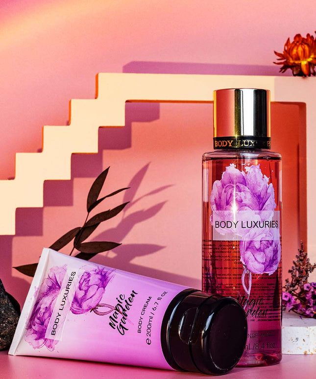 Body Luxuries Magic Garden 200ml Body Cream + 250ml Fragrance + 350ml Shower Gel