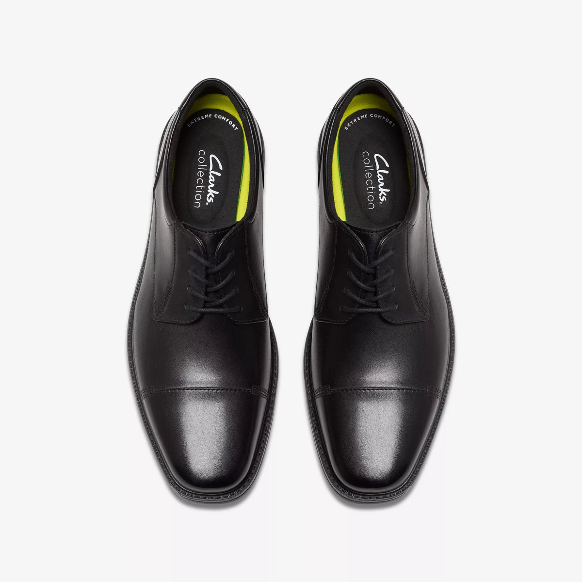 Clarks Wenham Cap II 'Black' Leather - Men's Shoes(26171656)
