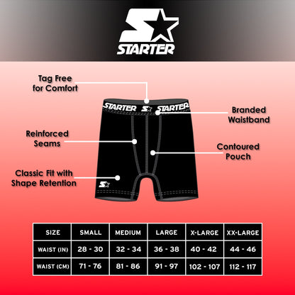 Starter Men S Performance Athletic Stretch Boxer Briefs 6-Pack