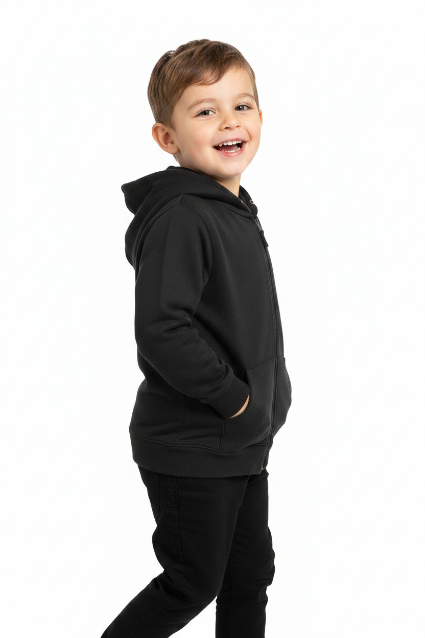 3/4 angle - Kid Wearing Hoodie