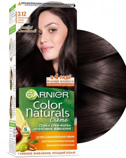 Garnier Color Naturals Hair Dye Pearl Dark Chestnut 3.12 112 ml (3600542334976)