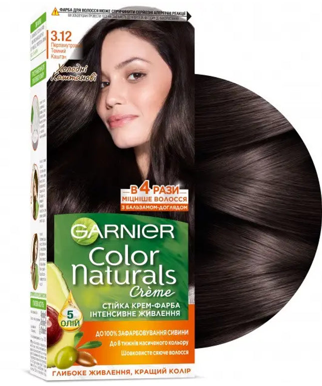 Garnier Color Naturals Hair Dye Pearl Dark Chestnut 3.12 112 ml (3600542334976)