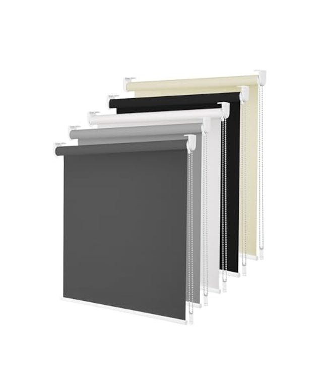 Allesin 100% Blackout Roller Shades, Blinds for Windows with Thermal Insulated & UV Protection Waterproof Fabric