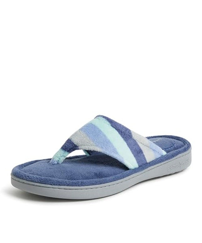 SIZE: 40/41 - Dearfoams Women's Melanie Terry Thong Slipper