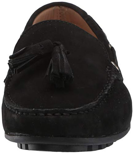 Size: 43 - Driver Club USA Women's Leather Made in Brazil Tassle Driving Loafer, Black Nubuck
