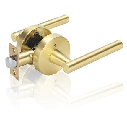 Haidms Gold Heavy Duty Door Handle Interior,Privacy Door Lever Handle, Bathroom Door Handles Interior, Modern Bedroom Door Handle