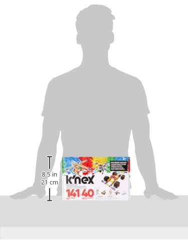 Basic Fun K'nex Beginner 40 Model Building Set - 141 Parts - Ages 5 & Up - Creative Building Toy, Multi, 141 K'NEX Parts and Pieces,Includes Instruction Booklet