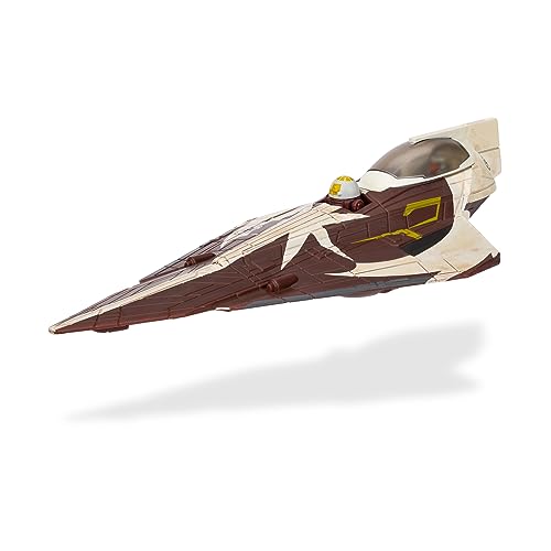 STAR WARS Micro Galaxy Squadron Ahsoka Tano’s Jedi Starfighters Set - 5-Inch and 3-Inch Vehicles Two 1-Inch Micro Figure Accessories