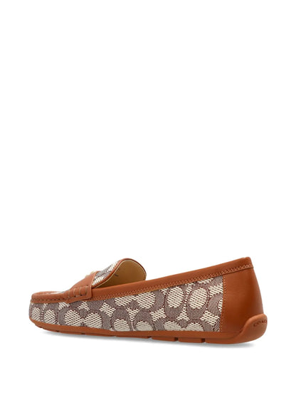 Coach Jocelyn Leather Loafer – Brown Patterned Design | Women'S Slip-On Shoes