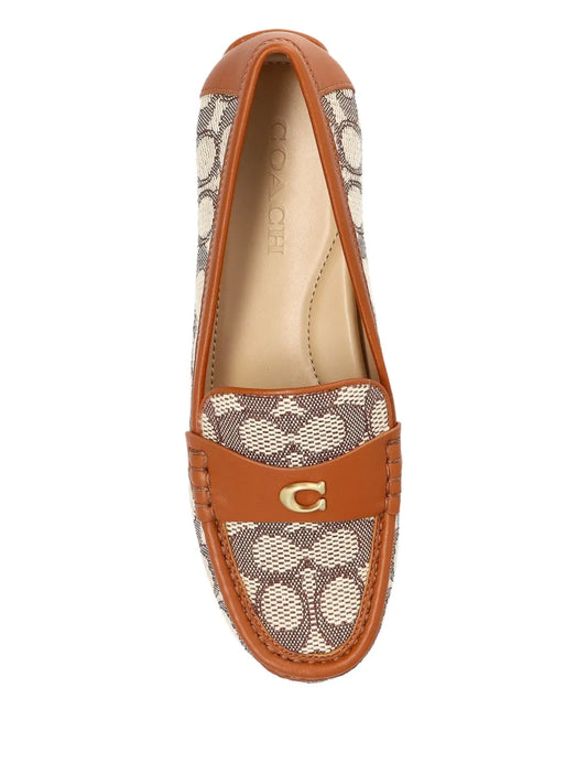 Coach Jocelyn Leather Loafer – Brown Patterned Design | Women'S Slip-On Shoes