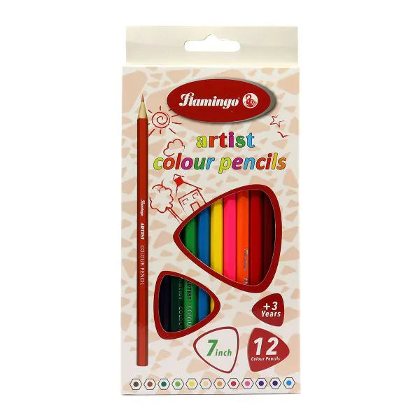 Flamingo Colour Pencils - 12 Pieces