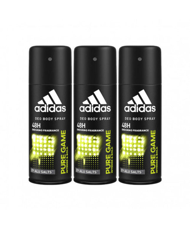 Adidas Body Spray 48H Pure Game 3X150Ml