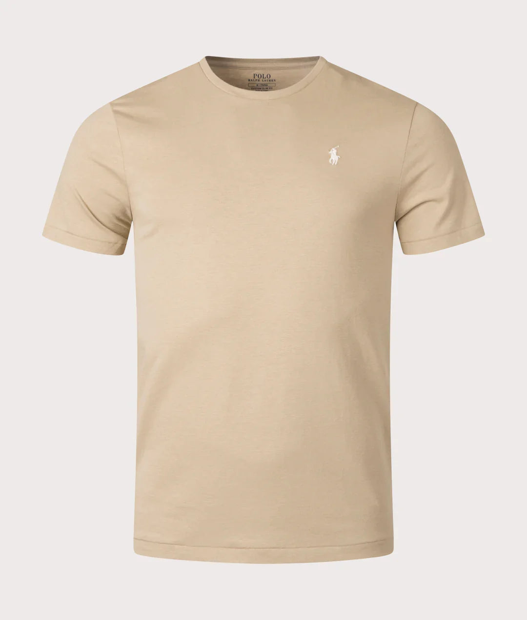 Polo Ralph Lauren Men'S T-Shirt Custom Slim Fit Crew Neck Beige