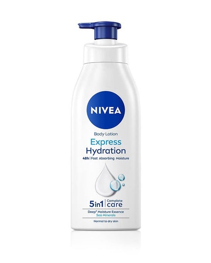 NIVEA Body Lotion for Very Dry Skin, Repair & Care, with Deep Moisture Serum and Dexpanthenol, 72H Relief from Dry & Tight Skin, 400ml (Packaging May Vary)