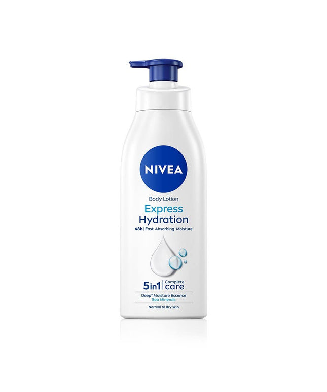 NIVEA Body Lotion for Very Dry Skin, Repair & Care, with Deep Moisture Serum and Dexpanthenol, 72H Relief from Dry & Tight Skin, 400ml (Packaging May Vary)