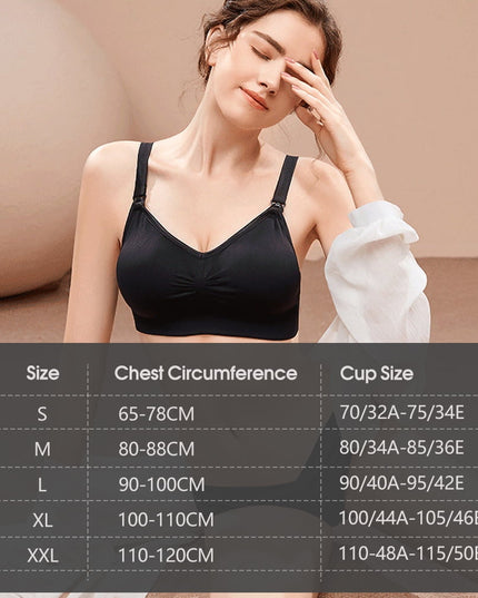 SIZE: XL - Womens Sleeping Nursing Bra Wirefree front buckle Breastfeeding Maternity Bralette Pack of 3