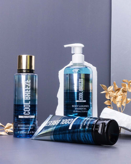 Body Luxuries  Cool Breeze For 200ml Body Cream + 250ml Fragrance + 350ml Shower Gel
