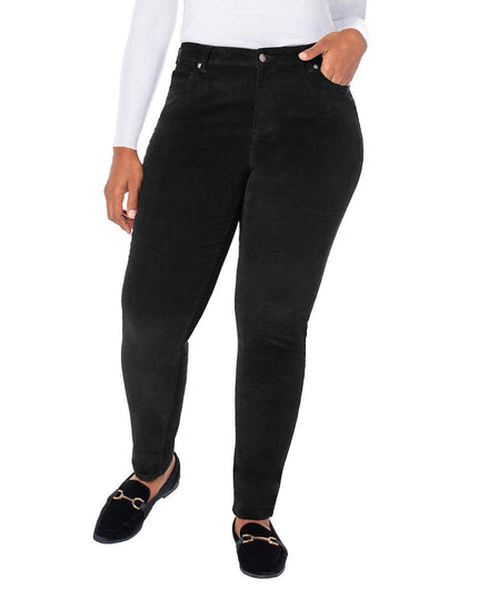 SIZE: 29 - Well Worn Women High Rise Corduroy Skinny Pant (Black 08/29)
