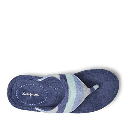SIZE: 40/41 - Dearfoams Women's Melanie Terry Thong Slipper