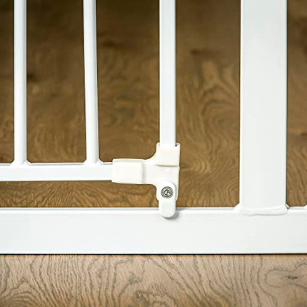 Regalo Easy Step Fits opening  73.66 cm X 97.79 cm wide, 76.2 cm High Walk Through Baby Gate, white
