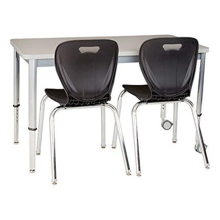 Learniture Shapes Series School Chair, 45 cm Seat Height, Black, (Pack of 4)