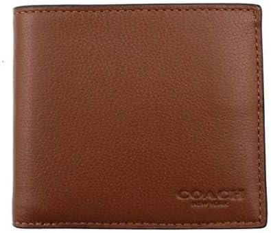 Original -Coach Men's ID Billfold Wallet In Signature Canvas, DARK BROWN- no box