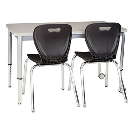 Learniture Shapes Series School Chair, 45 cm Seat Height, Black, (Pack of 4)