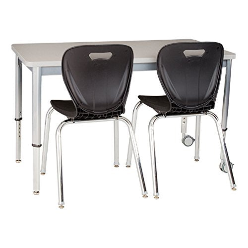 Learniture Shapes Series School Chair, 45 cm Seat Height, Black, (Pack of 4)