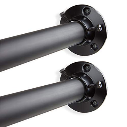 Rod Desyne 2 cm Adjustable 71-121  Room Divider Rod with Socket Set, Black