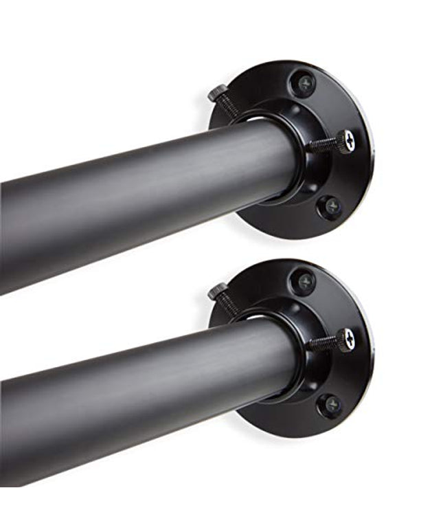 Rod Desyne 2 cm Adjustable 71-121  Room Divider Rod with Socket Set, Black