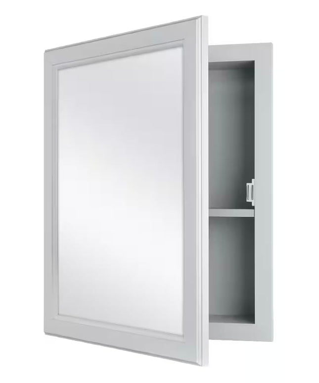 Glacier Bay Rectangular Wood Composite Medicine Cabinet with Mirror 15.1 in. W x 19.2 in. H